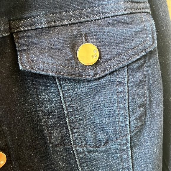 DG2 by Diane Gilman Classic Stretch Signature Denim Jacket Size Large - Picture 6 of 12